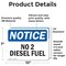 Signmission No 2 Diesel Fuel OSHA Notice Sign, Vinyl Decal, 10in W x 7in L, 2PK OS-2PACK-NS-D-710-L-14339 - alternate 6